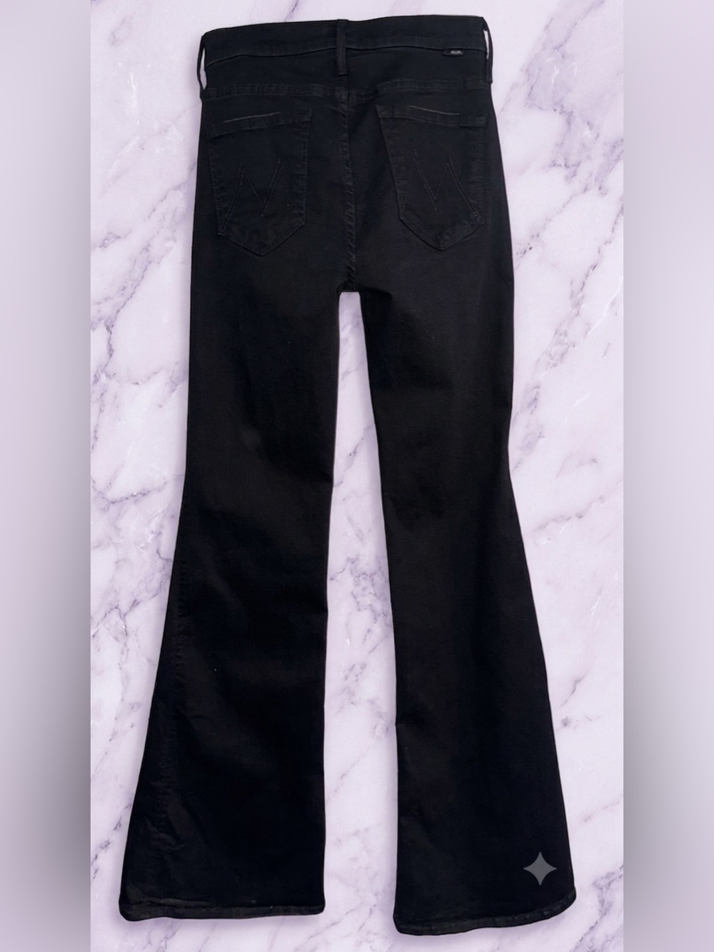 MOTHER The Doozy Flare Jeans Not Guilty Black 27/35” Like New